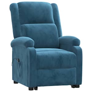 vidaXL Fauteuil Bleu Velours