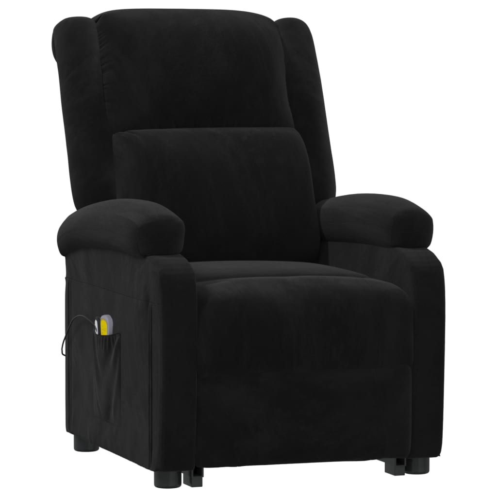 vidaXL Fauteuil de massage Noir Velours