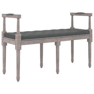 Lavice tmavě šedá 110 x 40 x 70 cm textil - obrázek 2