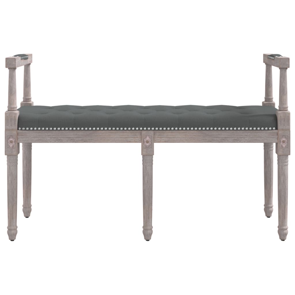 vidaXL Bankje 110x40x70 cm stof donkergrijs afbeelding