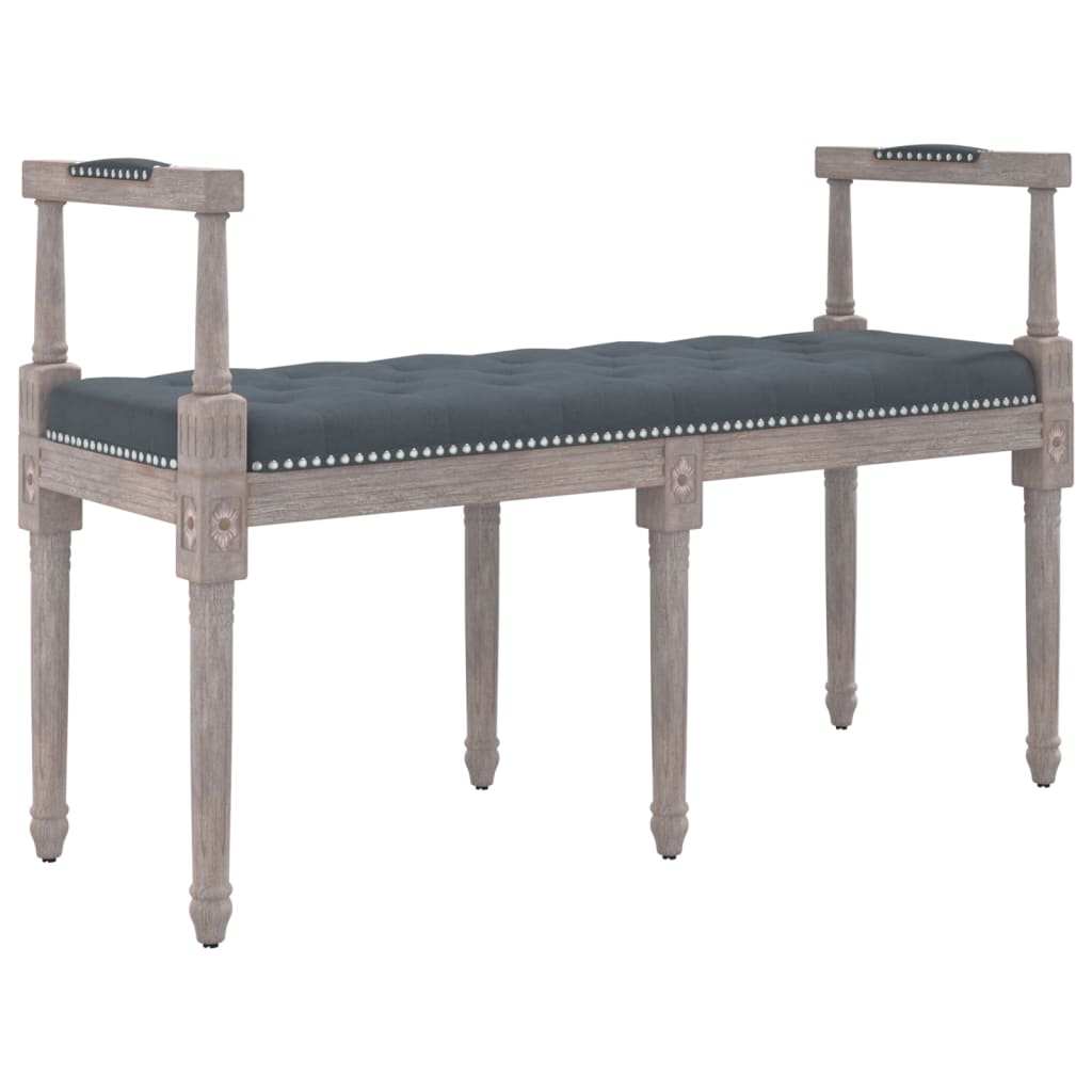 vidaXL Lavice tmavě šedá 110 x 40 x 70 cm samet