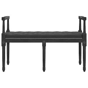 Lavice černá 110 x 40 x 70 cm samet - obrázek 3