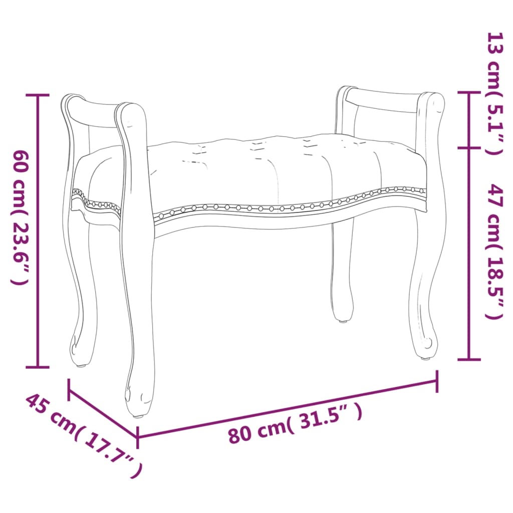 Klop črn 80x45x60 cm žamet