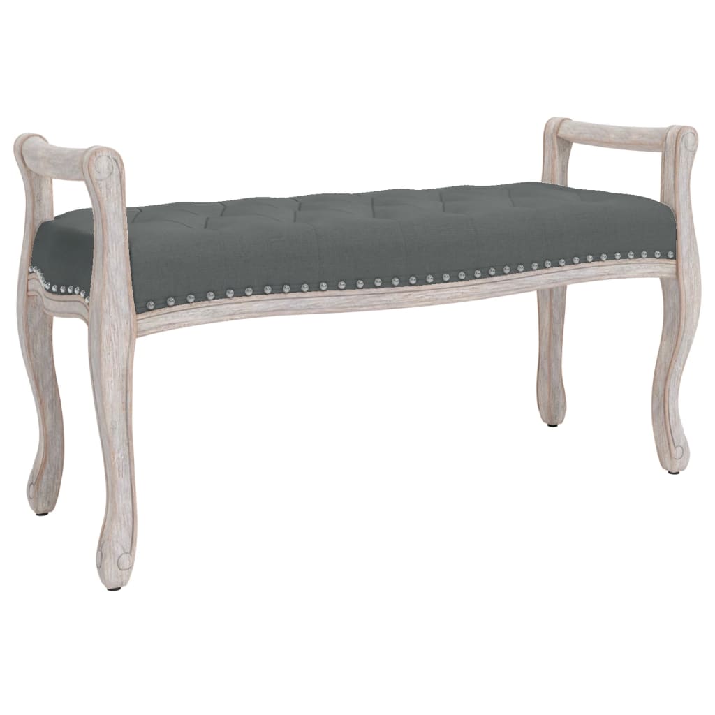 vidaXL Lavice tmavě šedá 110 x 45 x 60 cm textil
