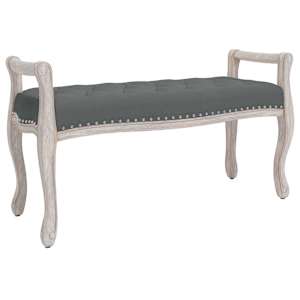 Lavice tmavě šedá 110 x 45 x 60 cm textil - obrázek 2