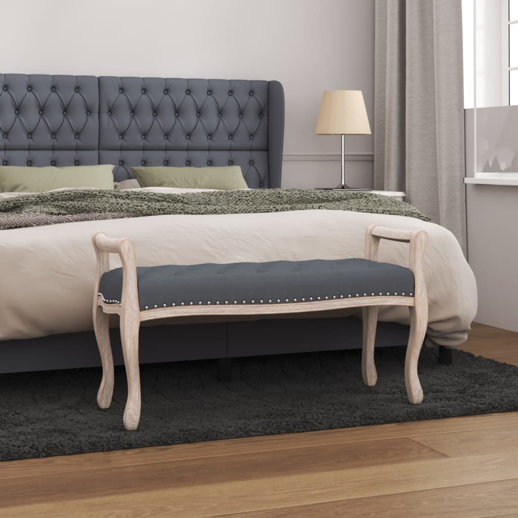 vida XL Sitzbank Dunkelgrau 110x 45x 60 cm Samt