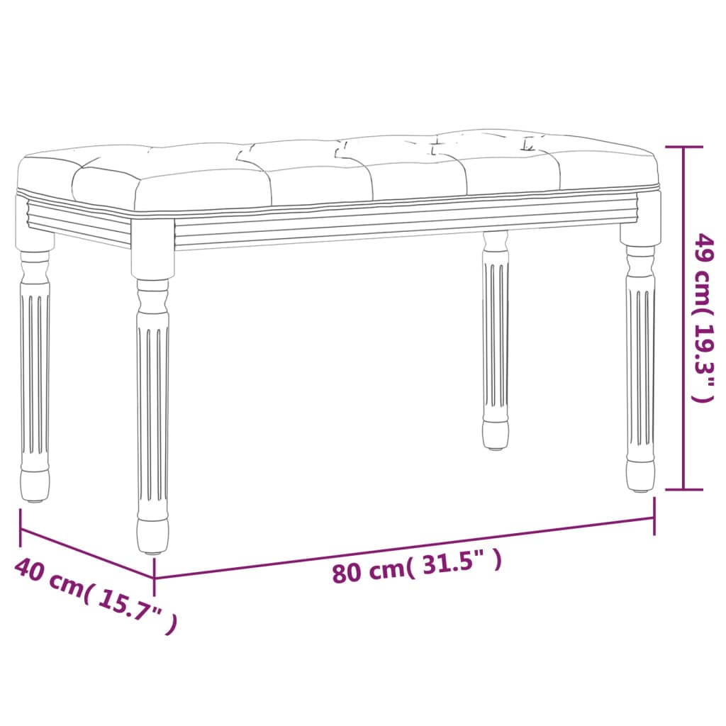 Klop temno siva 80x40x49 cm žamet