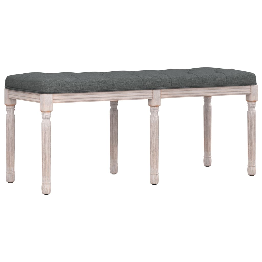 vidaXL Lavice tmavě šedá 110 x 40 x 49 cm textil