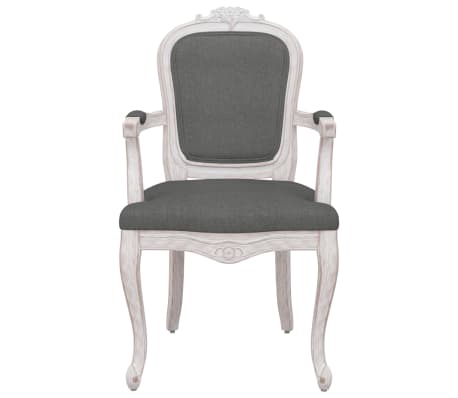 vidaXL Valgomojo kėdė, tamsiai pilka, 62x59,5x100,5cm, audinys