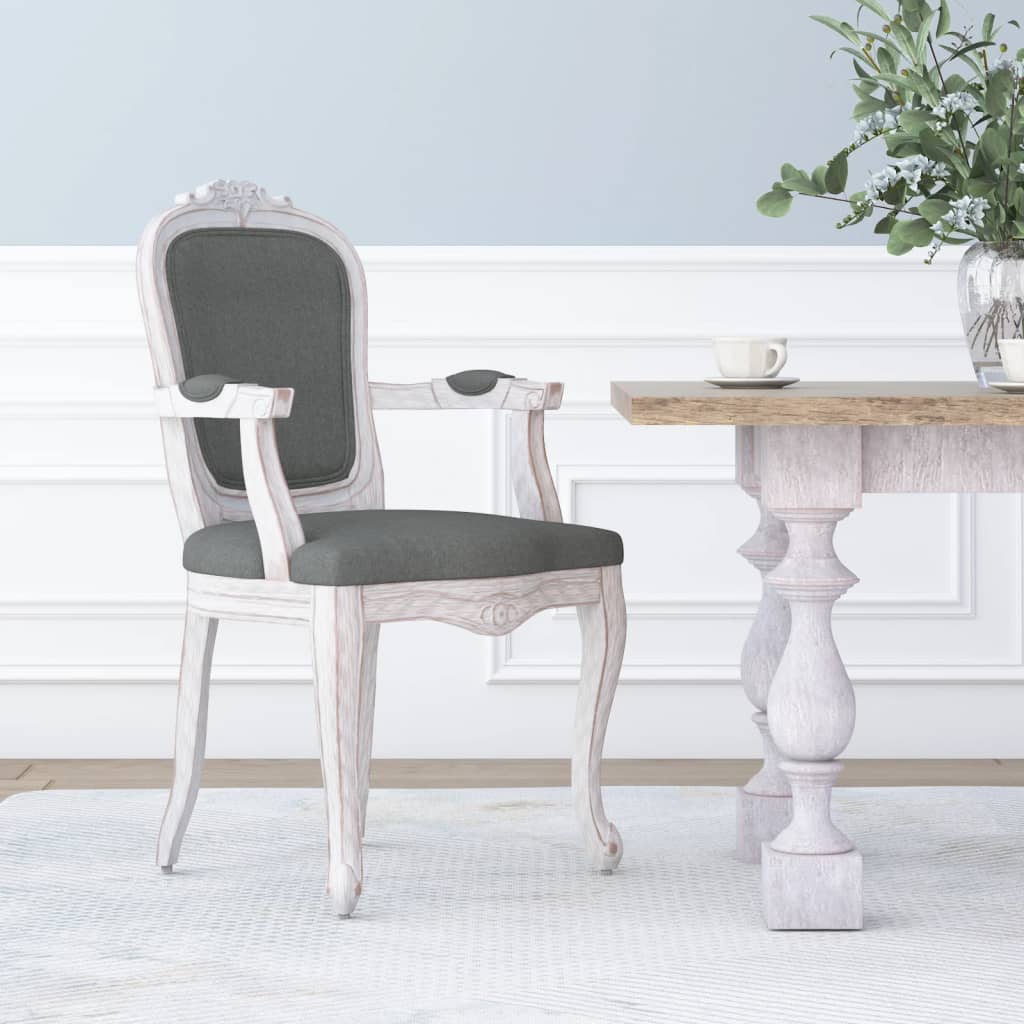 vidaXL Chaise de salle à manger gris foncé 62x59,5x100,5 cm tissu