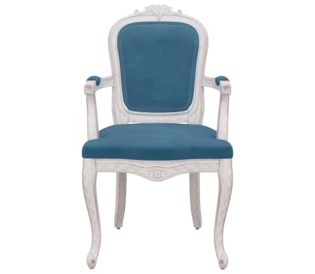 vidaXL Трапезен стол, сини, 62x59,5x100,5 см, кадифе