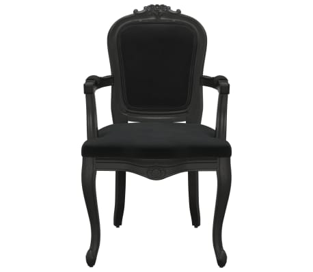 vidaXL Valgomojo kėdė, juodos spalvos, 62x59,5x100,5cm, aksomas