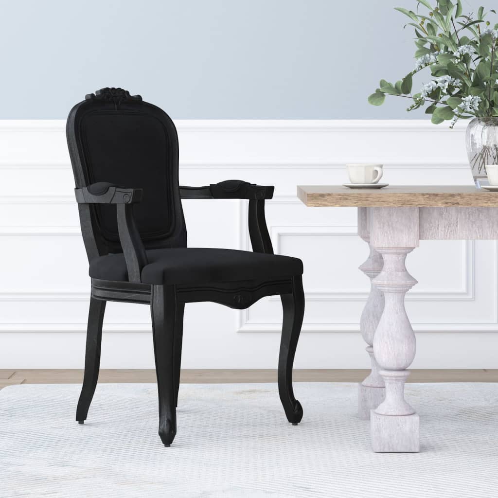 Jídelní židle černá 62 x 59,5 x 100,5 cm samet