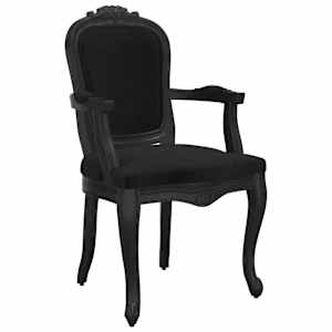 vidaXL Valgomojo kėdės, 2vnt., juodos, 62x59,5x100,5cm, aksomas