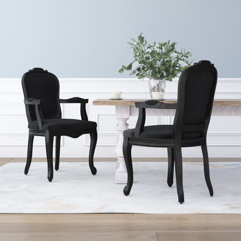 Jídelní židle 2 ks černé 62 x 59,5 x 100,5 cm samet