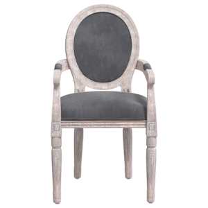 vidaXL Chaise &agrave; manger gris fonc&eacute; 54x56x96,5 cm velours