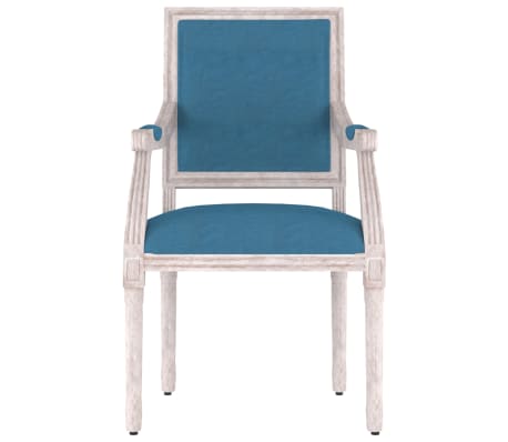 vidaXL Krėslas, mėlynos spalvos, 54x59x99cm, aksomas