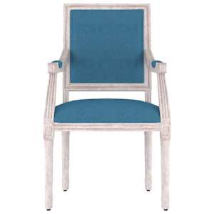 vidaXL Krėslas, mėlynos spalvos, 54x59x99cm, aksomas