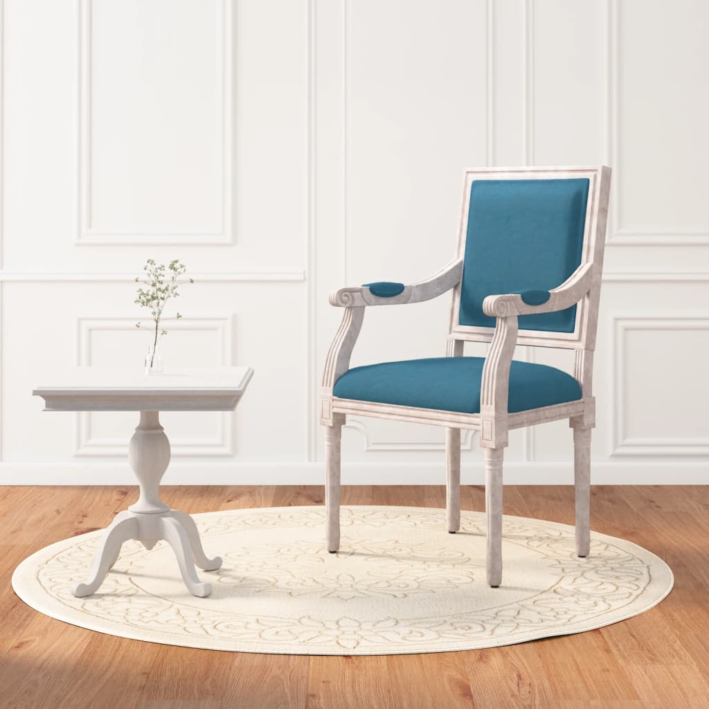 vidaXL Fauteuil bleu 54x59x99 cm velours