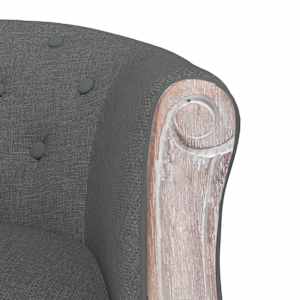Jídelní židle tmavě šedá textil - obrázek 6