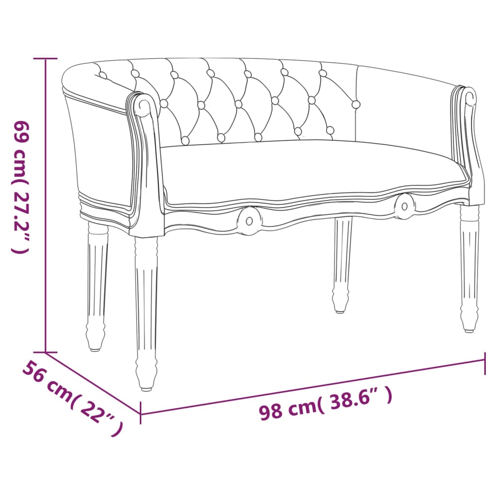 Klop temno siva 98x56x69 cm blago