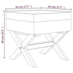 Stolička s úložným prostorem 45 x 45 x 49 cm len - obrázek 7