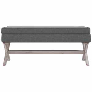 Stolička s úložným prostorem tmavě šedá 110x45x49 cm textil - obrázek 3