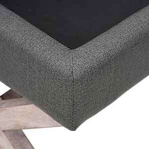 Stolička s úložným prostorem tmavě šedá 110x45x49 cm textil - obrázek 5