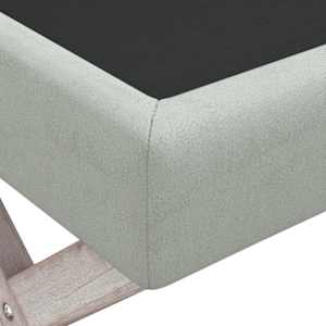 Stolička s úložným prostorem světle šedá 110x45x49 cm samet - obrázek 5