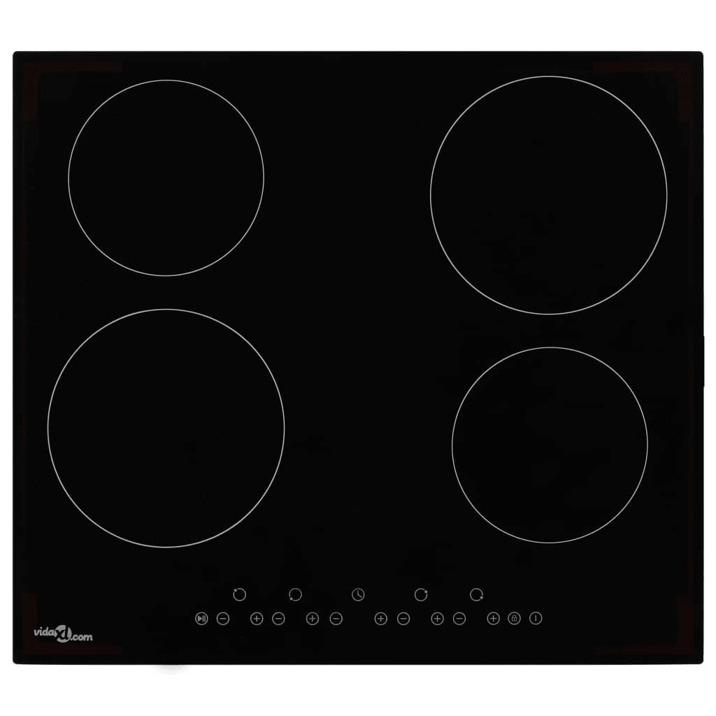 Ceramic Hob with 4 Burners Touch Control 6000 W