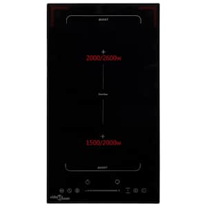 vidaXL Flexizone Induction Hob with 2 Burners Touch Control Glass 3500W
