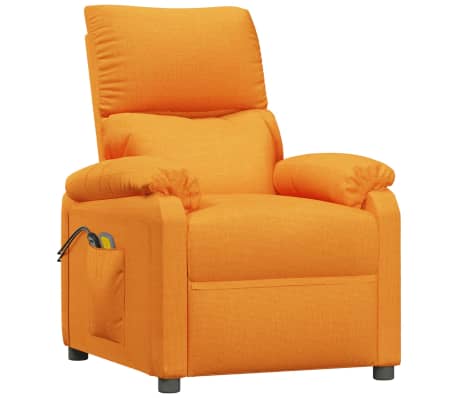 vidaXL Električna masažna fotelja od tkanine žuta
