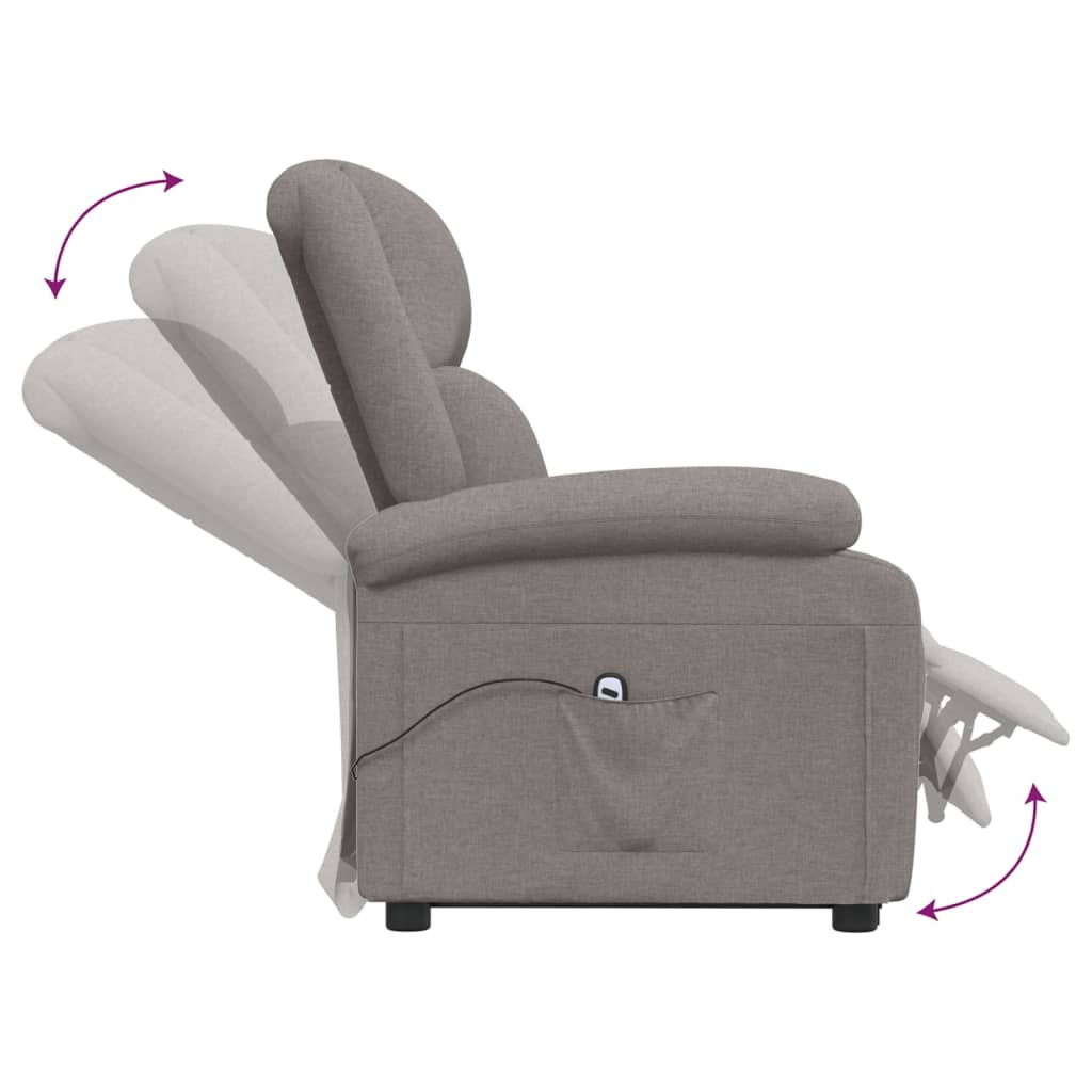 Изправящ стол, таупе, текстил