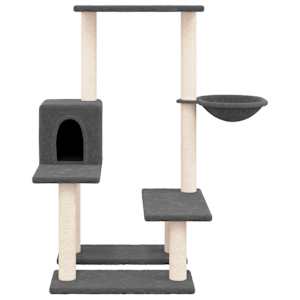 Škrabadlo pro kočky se sisalovými sloupky tmavě šedé 94,5 cm - obrázek 3