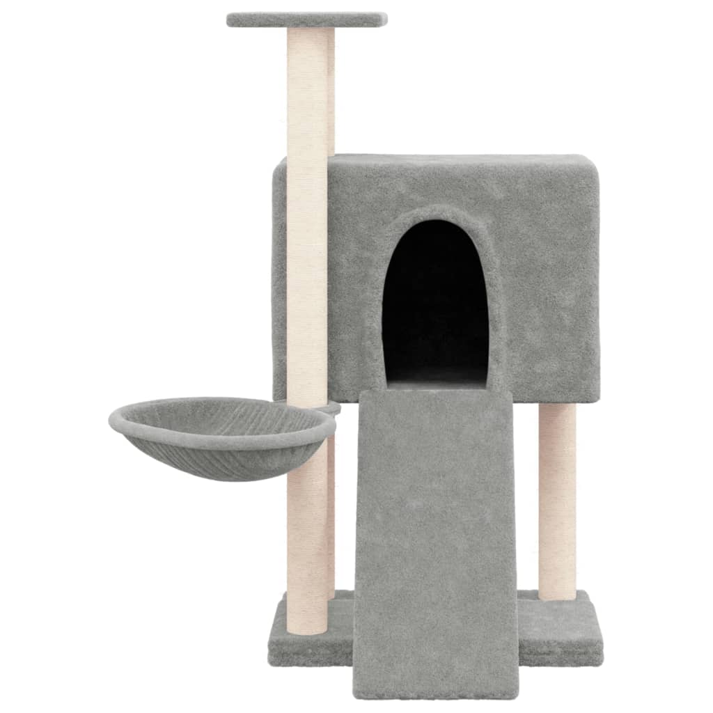 vidaXL Kattenmeubel met sisal krabpalen 96 cm lichtgrijs afbeelding