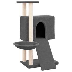 Škrabadlo pro kočky se sisalovými sloupky tmavě šedé 96 cm - obrázek 2
