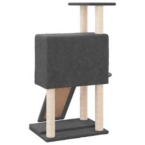 Škrabadlo pro kočky se sisalovými sloupky tmavě šedé 96 cm - obrázek 5