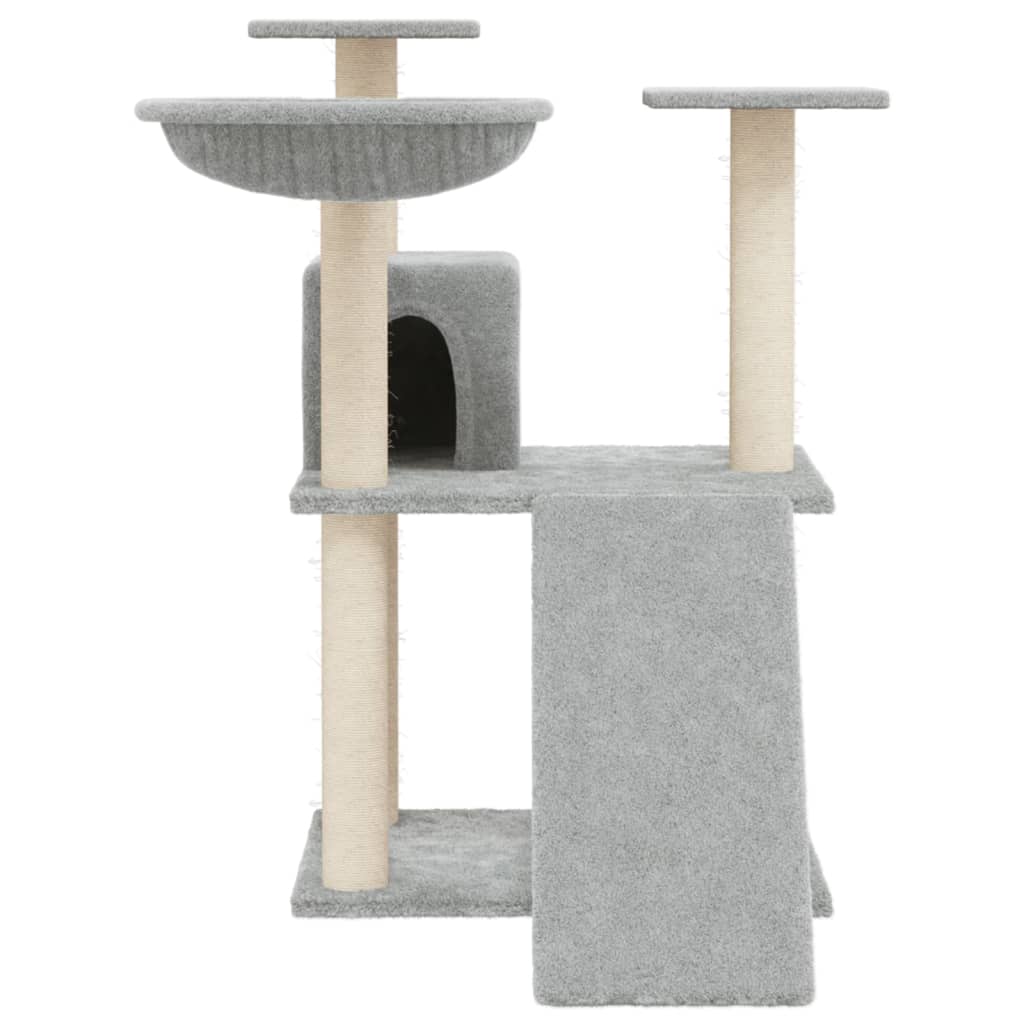 vidaXL Kattenmeubel met sisal krabpalen 83 cm lichtgrijs afbeelding
