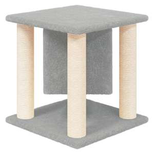 Škrabadlo pro kočky se sisalovými sloupky světle šedé 37 cm - obrázek 5
