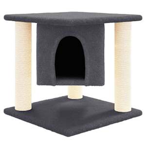 Škrabadlo pro kočky se sisalovými sloupky tmavě šedé 37 cm - obrázek 3