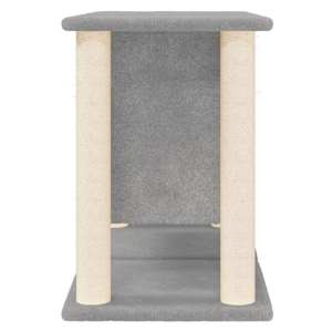 Škrabadlo pro kočky se sisalovými sloupky světle šedé 50 cm - obrázek 4