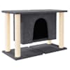 vidaXL kassimaja sisalk&ouml;itega kraapimispuudega, tumehall, 50 cm