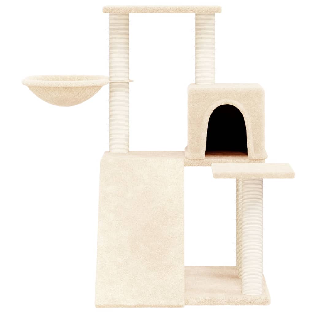 vidaXL Kattenmeubel met sisal krabpalen 82 cm crèmekleurig afbeelding
