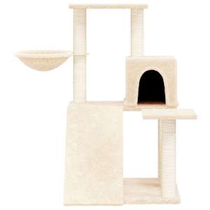 Škrabadlo pro kočky se sisalovými sloupky krémové 82 cm - obrázek 3