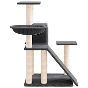 Škrabadlo pro kočky se sisalovými sloupky tmavě šedé 82 cm - obrázek 4
