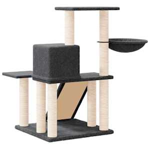 Škrabadlo pro kočky se sisalovými sloupky tmavě šedé 82 cm - obrázek 5