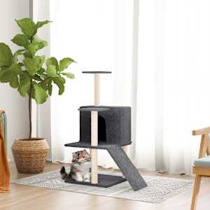 Škrabadlo pro kočky se sisalovými sloupky tmavě šedé 82 cm - obrázek 1