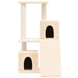Škrabadlo pro kočky se sisalovými sloupky krémové 82 cm - obrázek 3