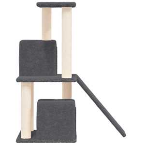 Škrabadlo pro kočky se sisalovými sloupky tmavě šedé 82 cm - obrázek 4