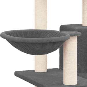 Škrabadlo pro kočky se sisalovými sloupky tmavě šedé 82 cm - obrázek 6